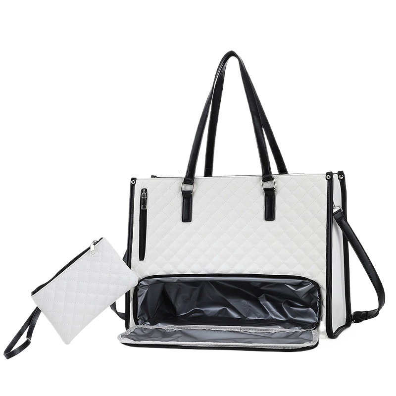 designer Cross-Border Hot Selling Lunch Bag Work Lunch Bag Black Quilted Handbag Shoulder Crossbody Bag Commuter Tote Bag large shoulder bag