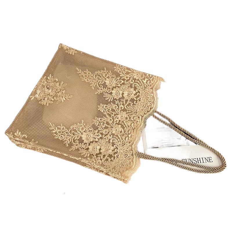 designer 2025 Embroidered Hollow Matte Silk Hot-Selling Straw Woven Handbag Travel Vacation Beach Bag Lace Bag