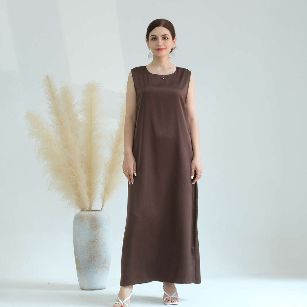 Loriya Dubai Spring/Summer Daily Solid Color Bottom Tank Top Dress LR635 2025 New Casual Versatile Fashion Clothing