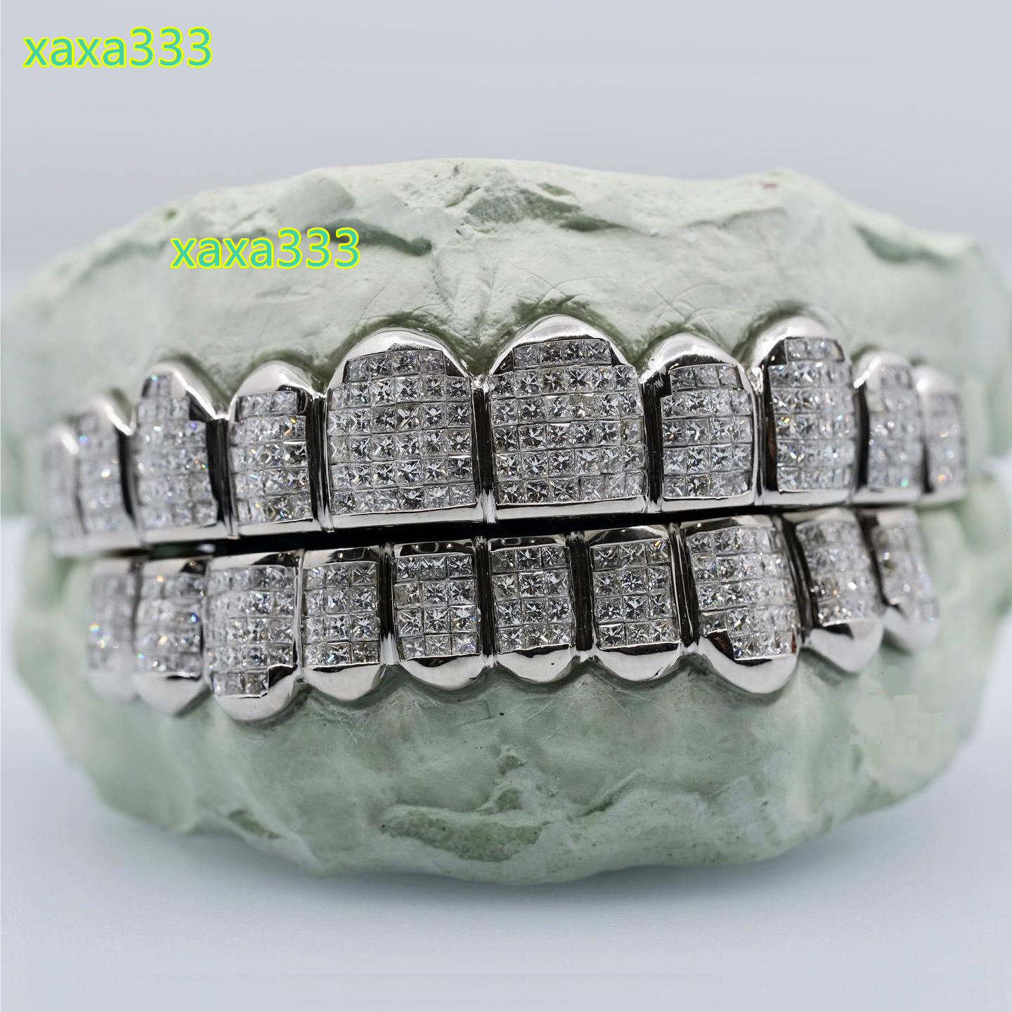 Pass Diamond Tester Princess Cut Custom Moissanite Grillz Luxury Hiphop Jewelry 925 Silver Gold Iced Out Dental Grills for Teeth