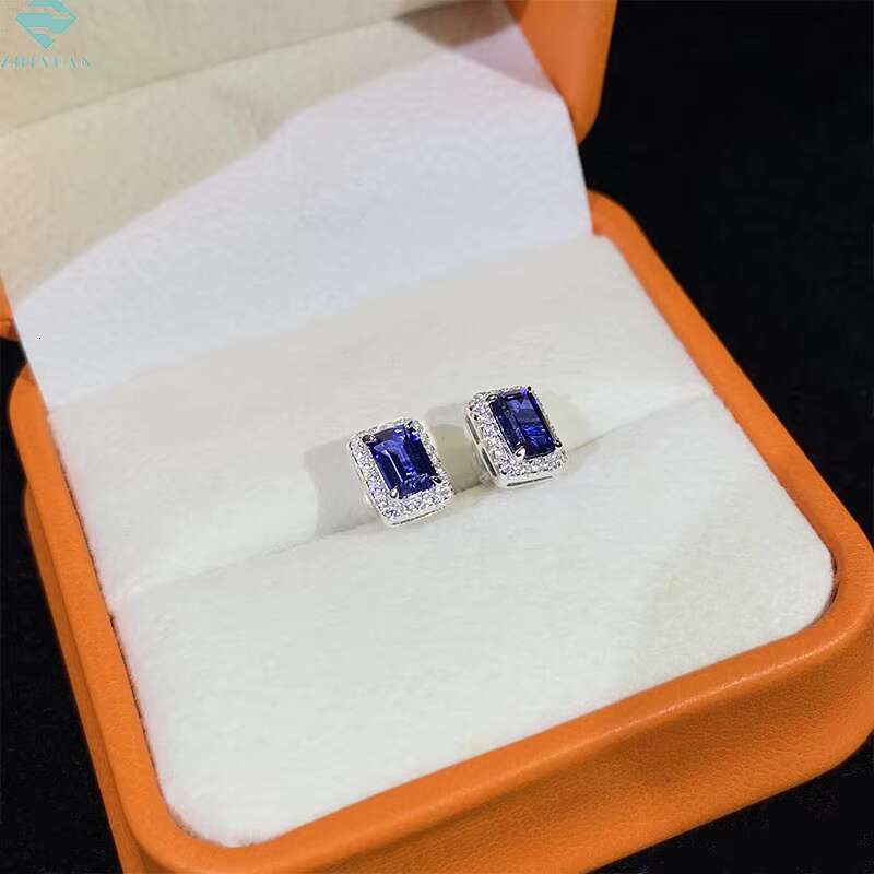 Womens High Quality 925 Silver VVS Moissanite Stud Earrings Fashionable Jewelry Design