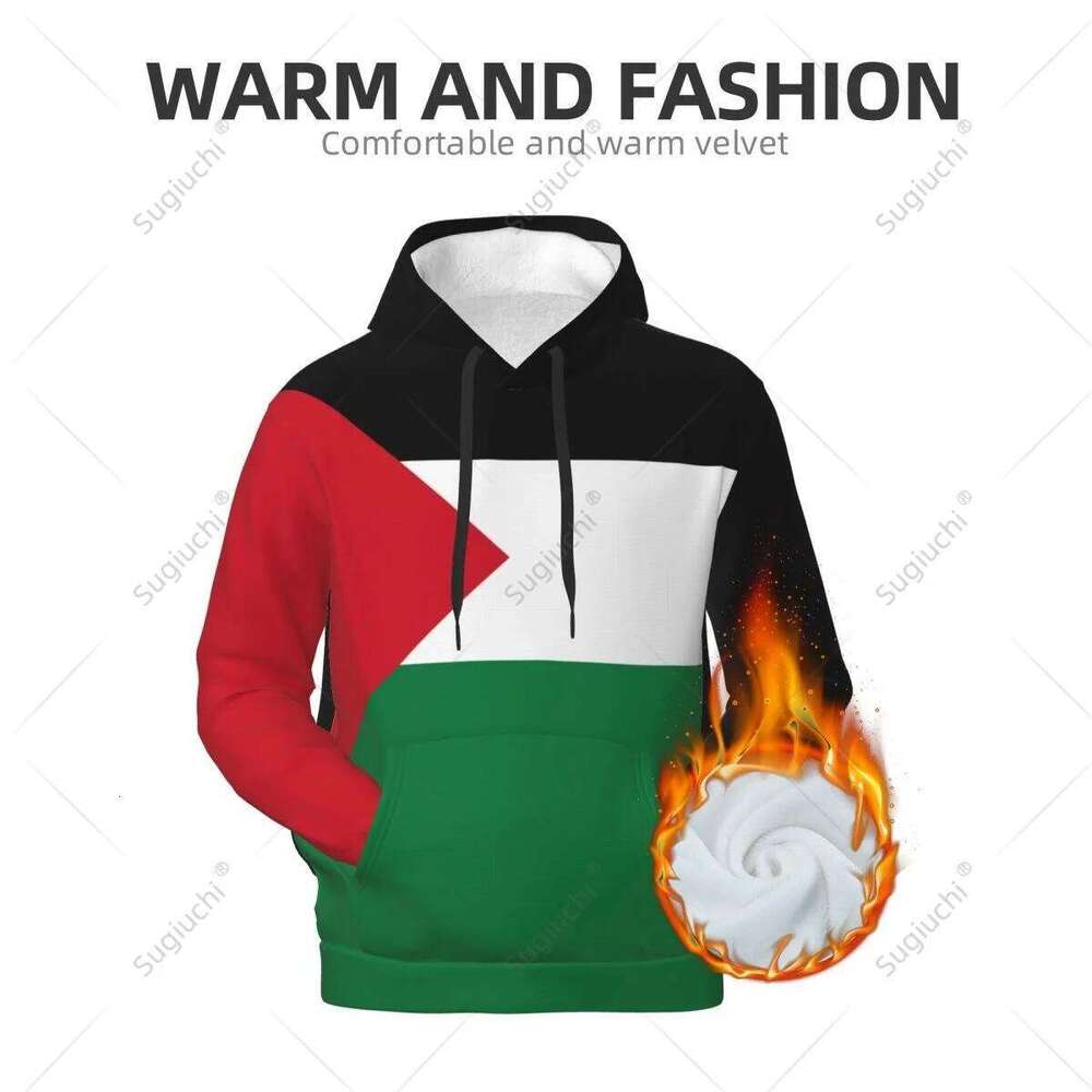 Coats Designer Women Unisex Hoodie Palestine Polyester 3D Men Women Haruku Fleece Sweatshirt Pullover Hoodies Casual Designer