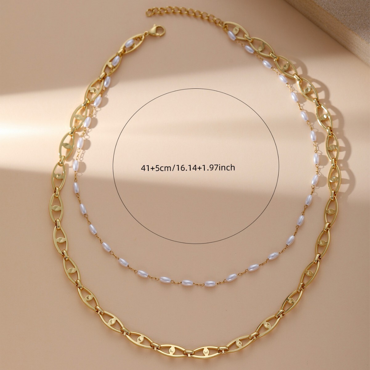 Fashion Style Titanium Beveled Edge Herringbone Stainless Steel Women's Simple Necklace Jewelry Chain