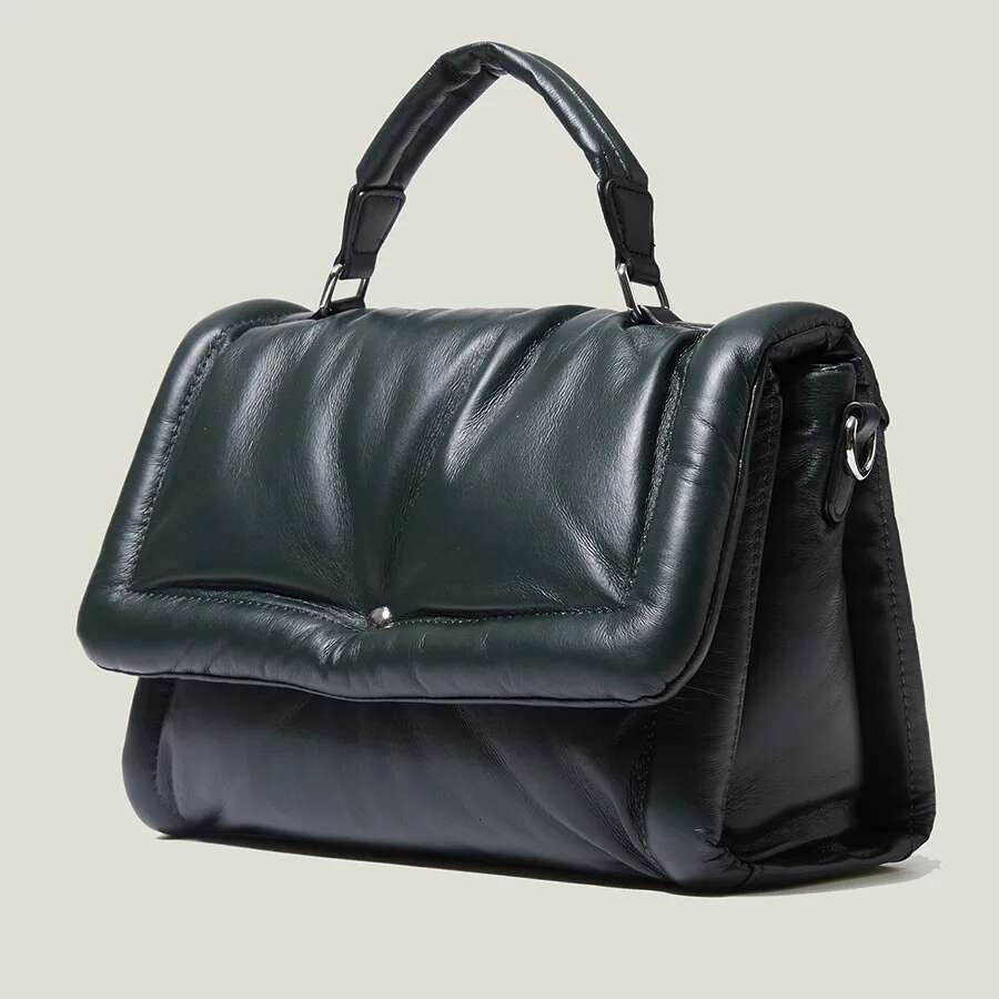 Designer Brands Padded Women Handbags Down Cotton Shoulder Crossbody Bags Pu Leather Messenger Bag 2023 Winter Square Sac