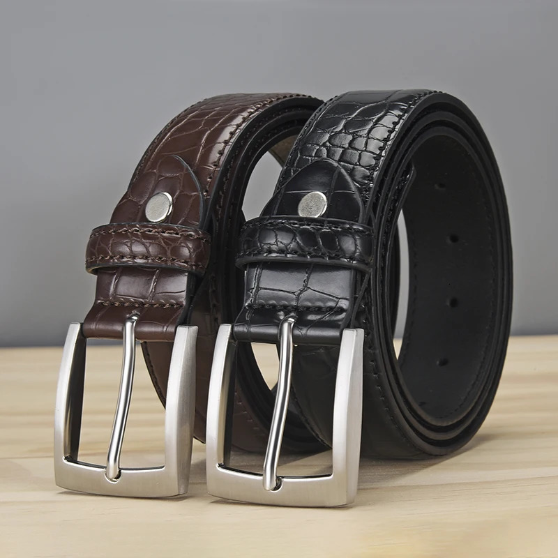 Men alligator belt fashion trend jeans wear send husband to fathers first choice 250530