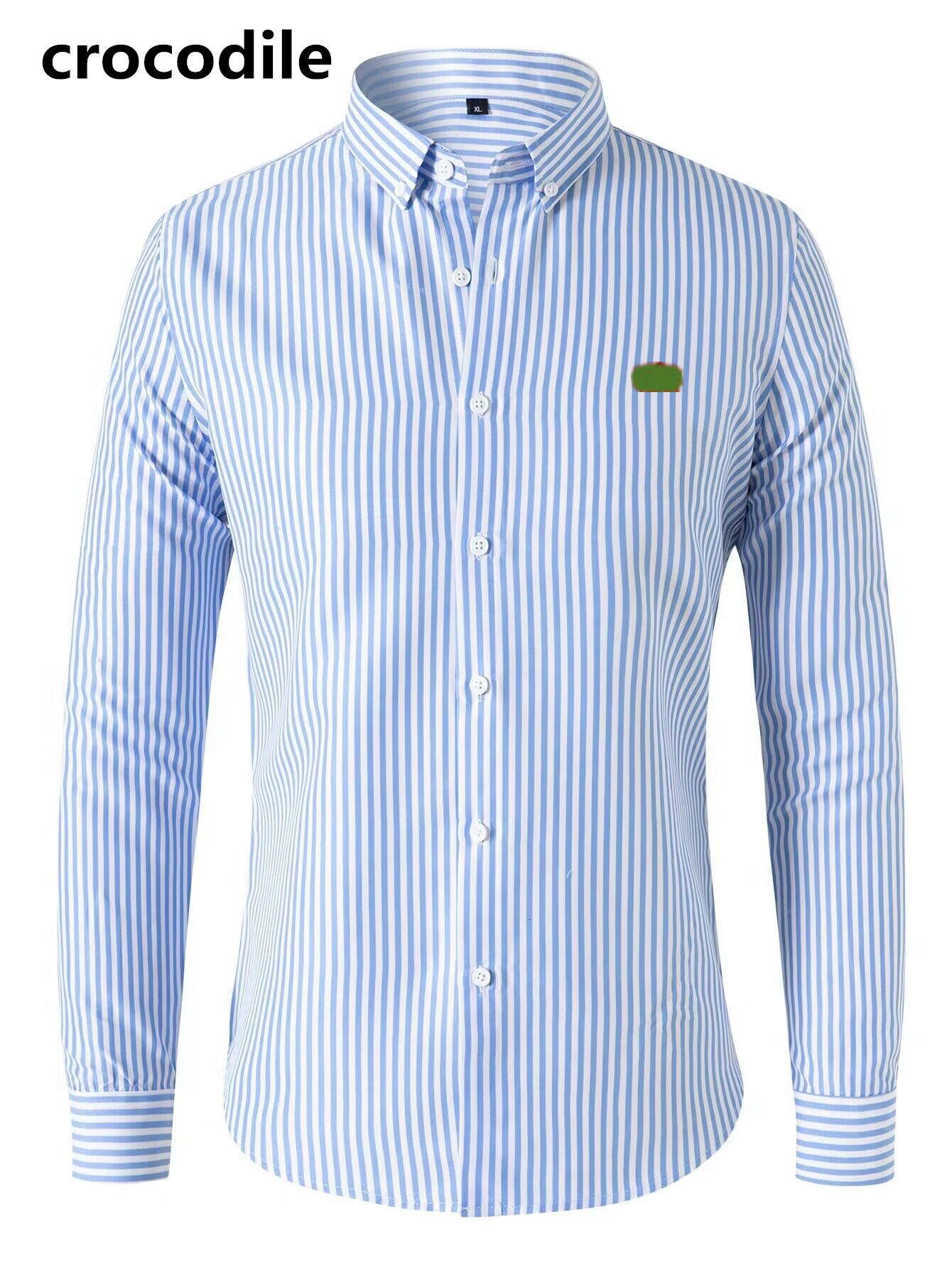 Designer Men's Zebra Printed Polo Shirt with High Quality Crocodile Embroidery Autumn Winter Interior Polo Long Sleeve Elegant Business Style Men Long Sleeve 1