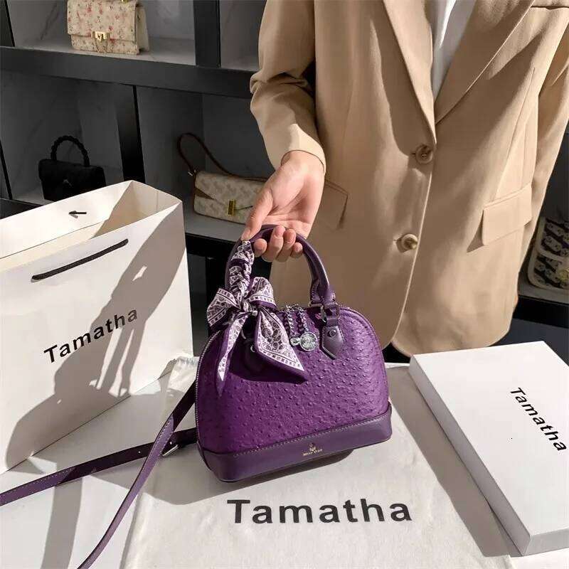 Purple Color Fashion Dots Shell High Quality Women Handbag Textured Shoulder Messenger Lady Purse Female Casual Bag