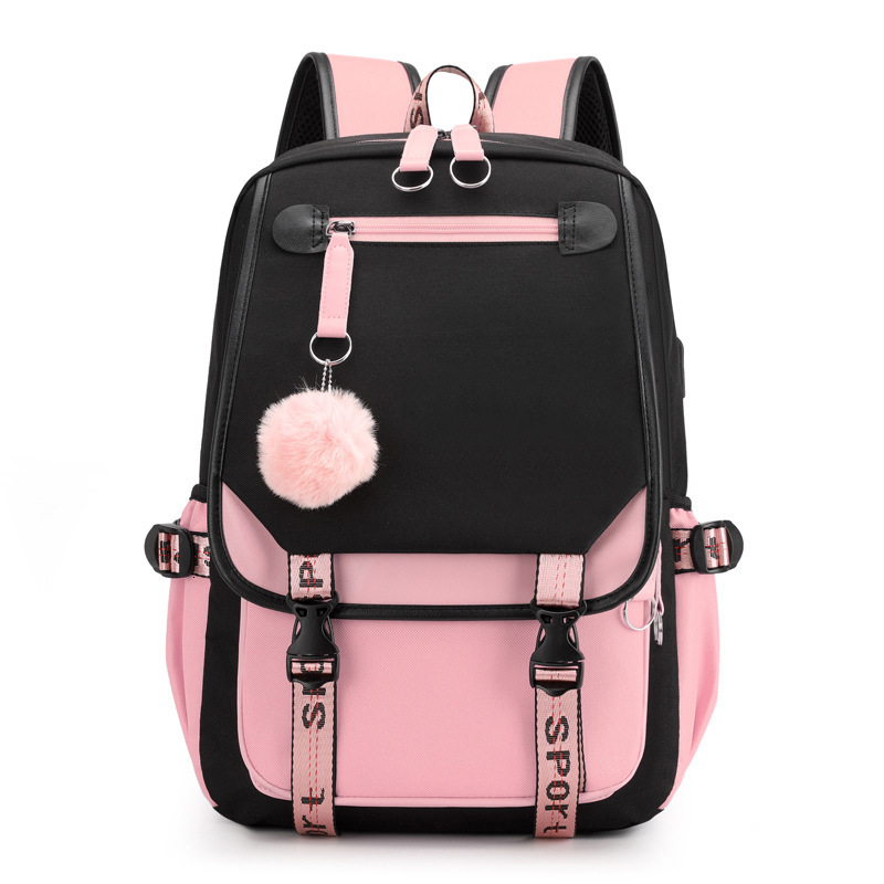 Free Shipping Casual Korean Style Backpack Large Capacity Junior Student Solid Color Simple Outdoors Designer Bag Multi-layer Laptop Backpack Double S