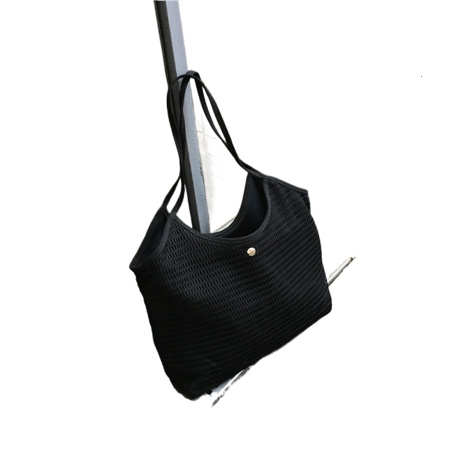 designer Korean Style INS Canvas Beach Bag for Women Fresh Large Capacity Fishnet Tote Bag Handheld Shoulder Shopping Bag