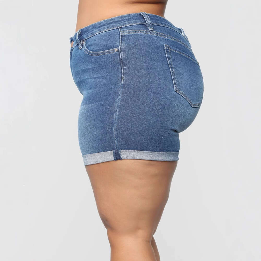 Denim Shorts Jeans Shorts Plus Size Fashion Stretch Denim Shorts For Women Ripped Short Jeans