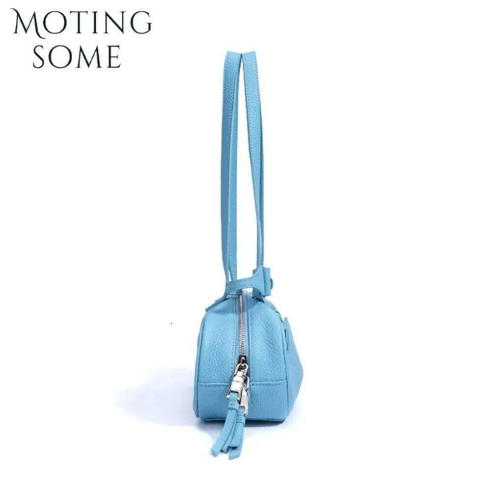Motingsome First Layer Cowhide Bag Woman Handbag And Purse Designer Bags Summer Color Satchel Shoulder Holiday Tote 2025 250514