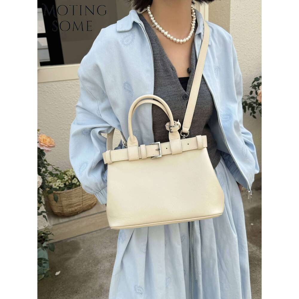Motingsome Frist Layer Genuine Leather Shoulder Handbag For Women Crossbody Designer Bags Daily Tote Lady Satchel 2025 250514