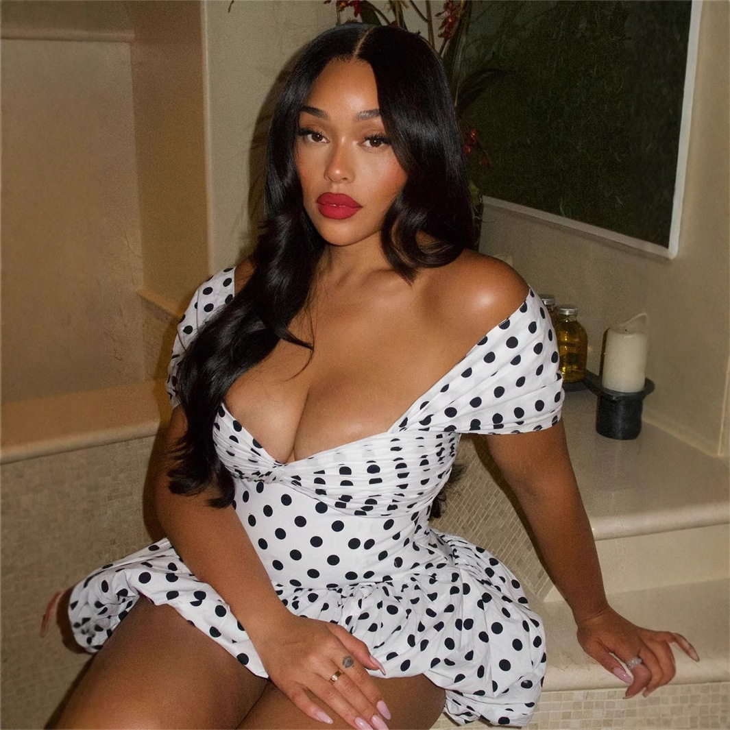 Designer T Shirt New European And American Fashion Elegant Party Polka Dot Print Slim Sexy Princess Short Dress Essentials Summer Dress