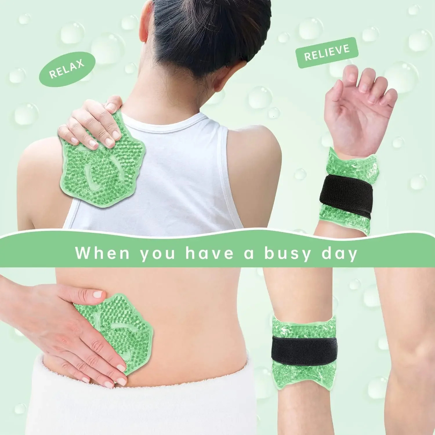 Ankle Foot Ice Pack Wrap for Injuries Reusable Gel Bead Personal Care Products Support Pad 250530