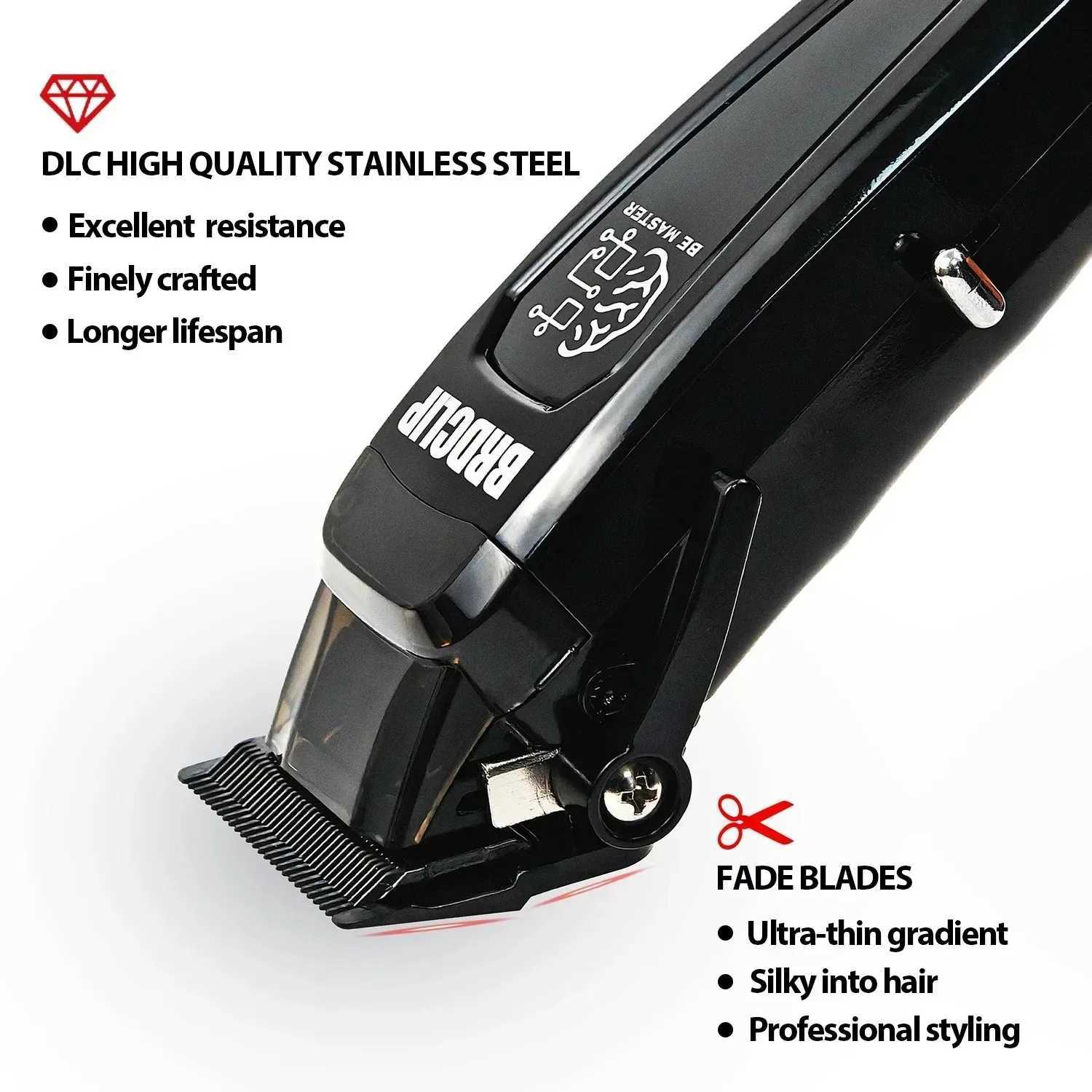 BRDCLIP Professional Electric Clipper BRD 106 617 609 Hair Trimmer DLC Blade with Base 7500RPM 7000RPM Barber Set S2562