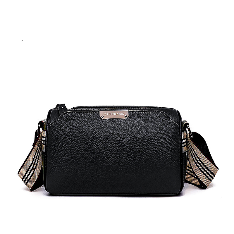 Real leather women's large capacity top-level cowhide small square bag designed by fashionable, simple and multifunctional women's diagonal 