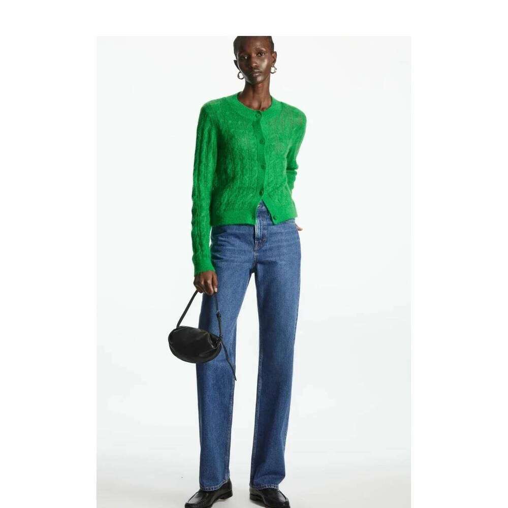 Ethereal 2023 Autumn New Style Of Women's Standard Casual Mohair Blend Twist Knit Cardigan