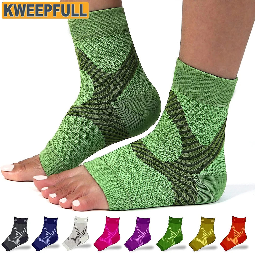 1Pair Ankle Support Sleeve for Women Men Open Toe Compression Socks Night Splints Plantar Fasciitis Tendonitis Foot 250530