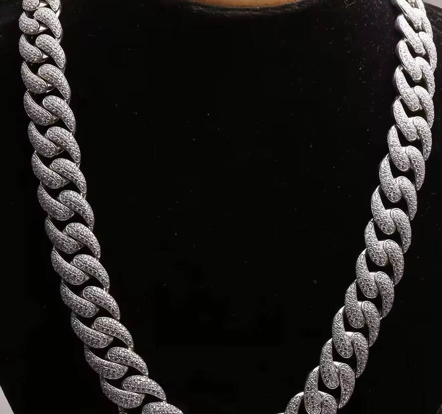 Fashionable Men's Gold Plated White Miniature Cuban Chain Necklace Hip Hop Jewelry