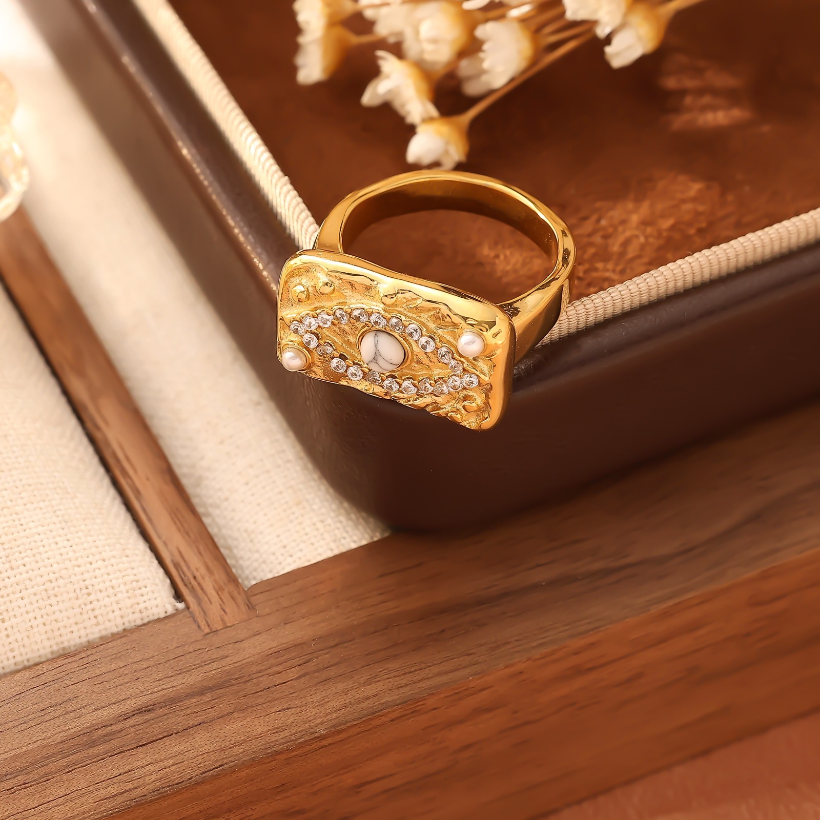 Zircon Stainless Steel Open Bracelet Jewelry