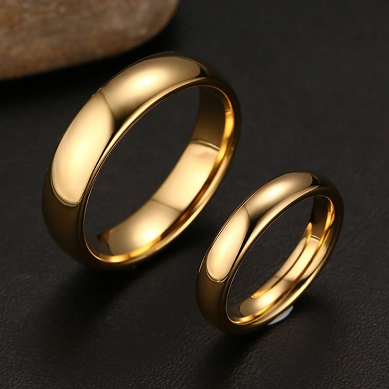 Vintage Tungsten Carbide Wedding Rings For Couple Solid Gold-Color Lovers Engagement Anel Jewelry 250529