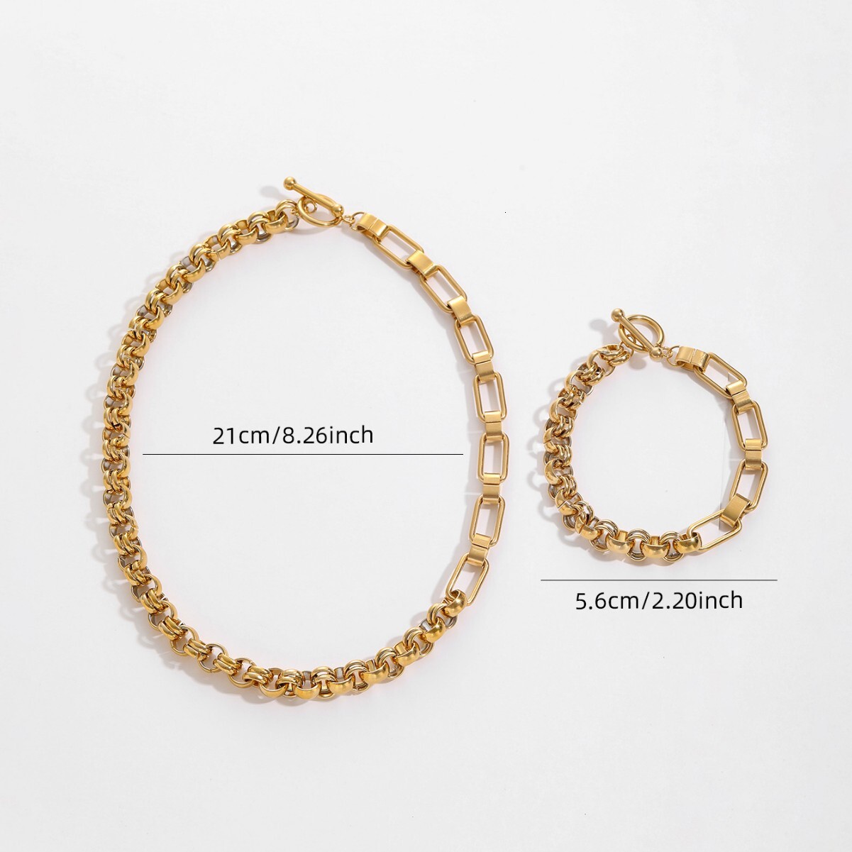 Exaggerated Thick Necklace for Women, Ins Style, Simple Fashion, Minimalist Cold Style Clavicle Chain Design,