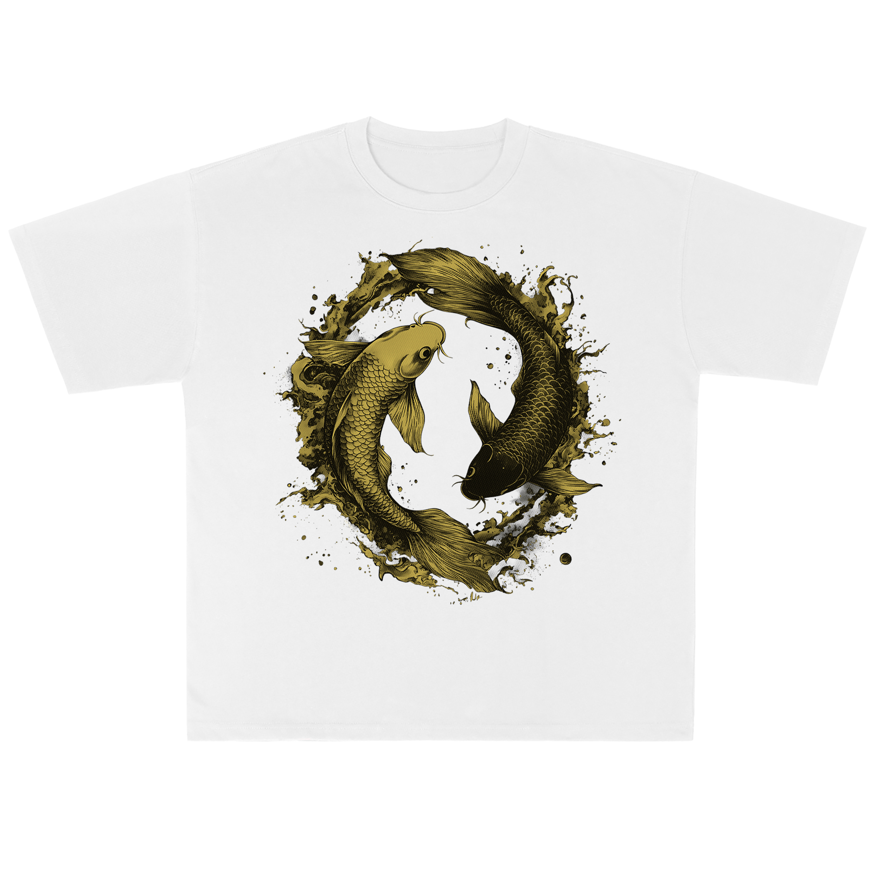 T-shirt men's top designer cotton T-shirt golden chicken goldfish sleeved clothing high-quality fashionable T-shirt