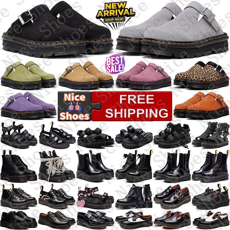 Designer docs drs martins matens martens sandals boots slides clogs heels slippers sliders claquette shoes for mens womens sandles sandale Flip Flops