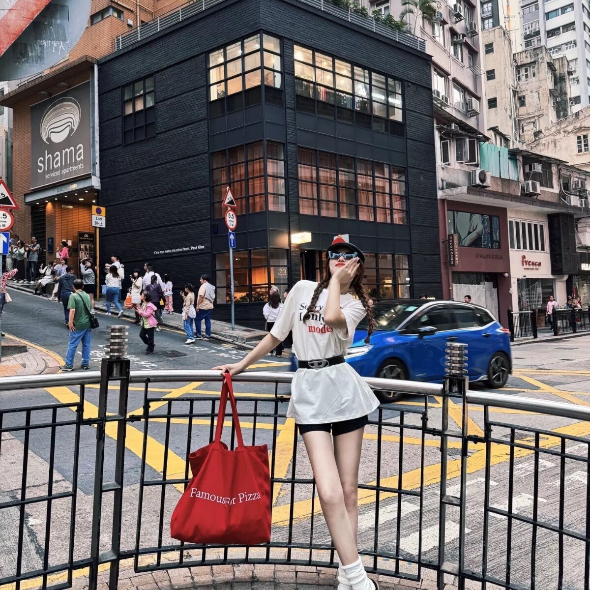 designer Korean Style INS Niche Design Lazy Casual Style Large Capacity Red Single Shoulder Commuter Versatile Canvas Bag Thick Version