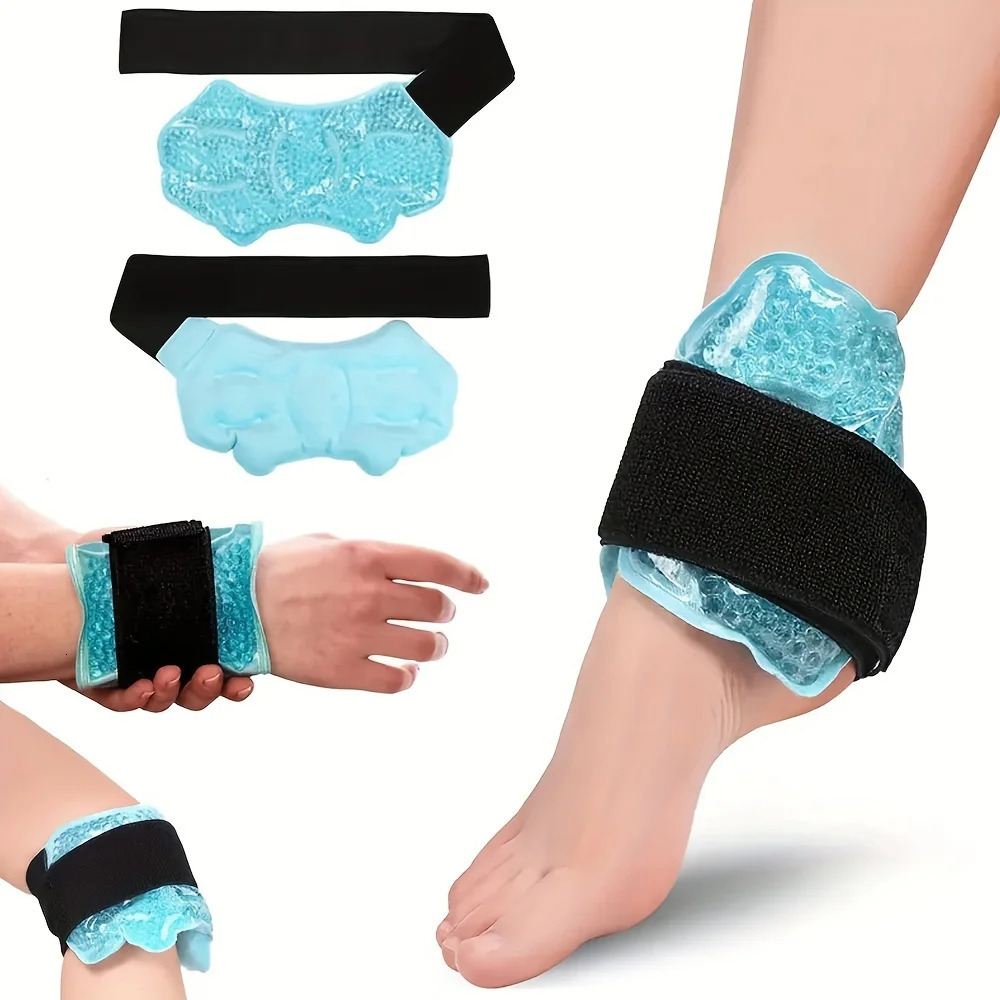 Ankle Foot Ice Pack Wrap for Injuries Reusable Gel Bead Personal Care Products Support Pad 250530