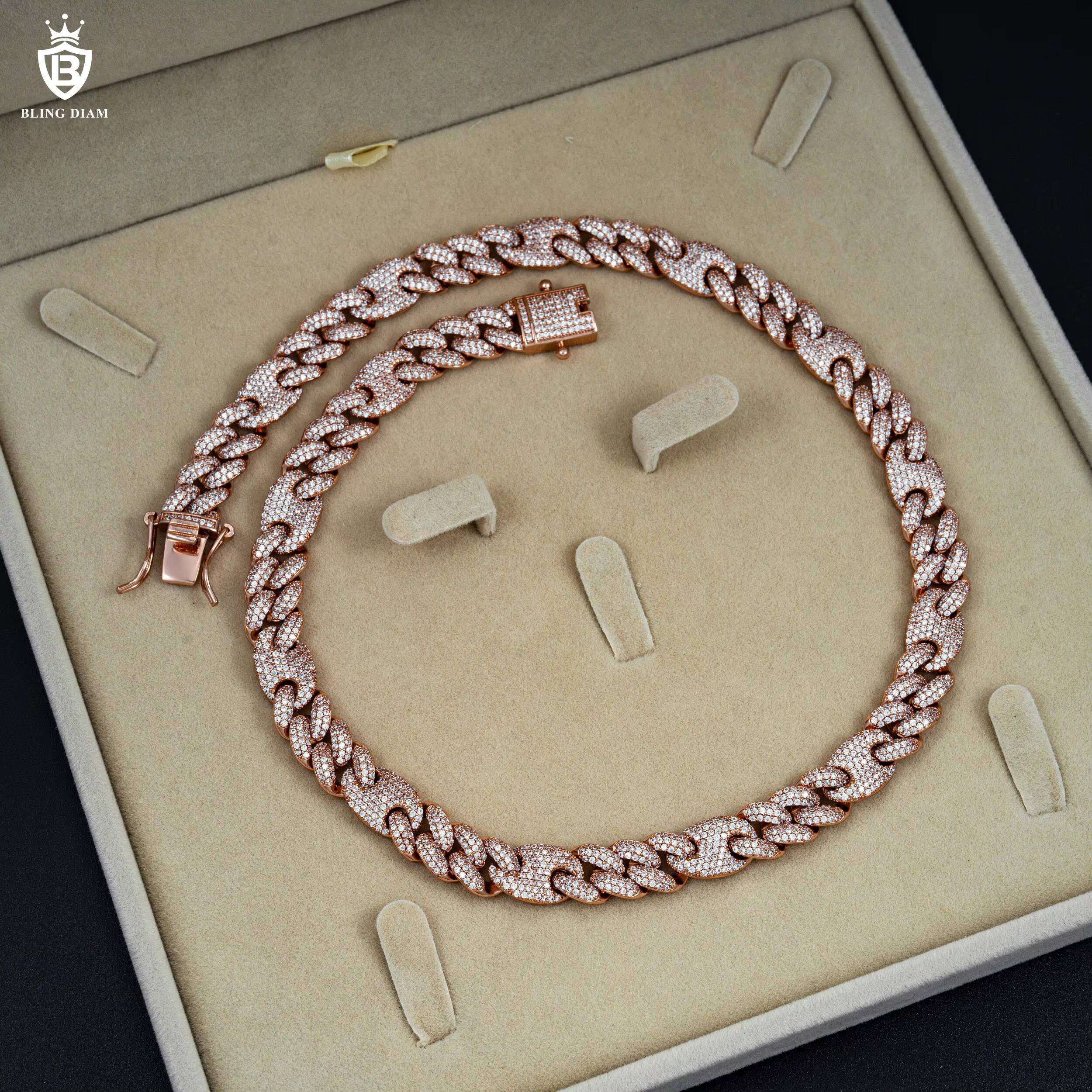 New Design Hip Hop Jewelry 5a CZ Pure Sier Cuban Chain Necklace