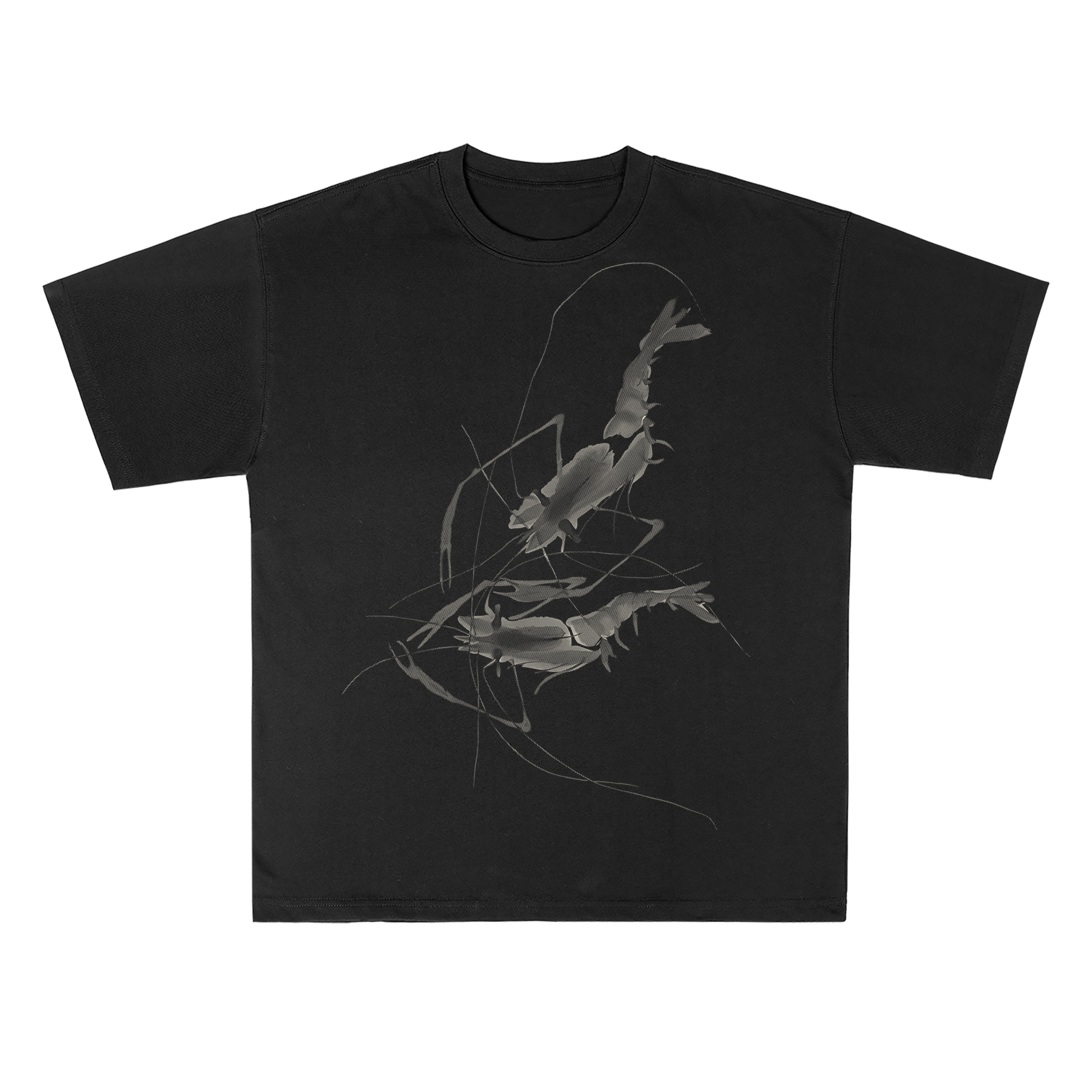 T-shirt men's top designer cotton T-shirt silvery shrimp short sleeved clothing high-quality fashionable T-shirt