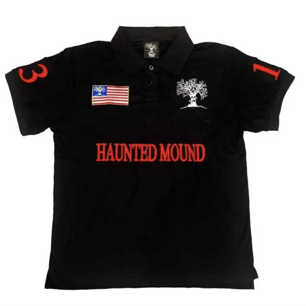 American Retro Polo Shirt Y2K TShirt Mens Womens Rock Hip Hop Letter Embroidery Loose Shirt Round Neck Short Sleeve Cotton Tops M250602