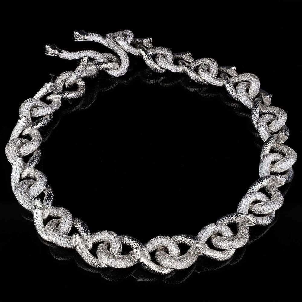 Luxurious Moissanite necklace VVS Moissanite ice diamond gold chain necklace 925 sterling silver men's necklace Miami Cuban chain necklace