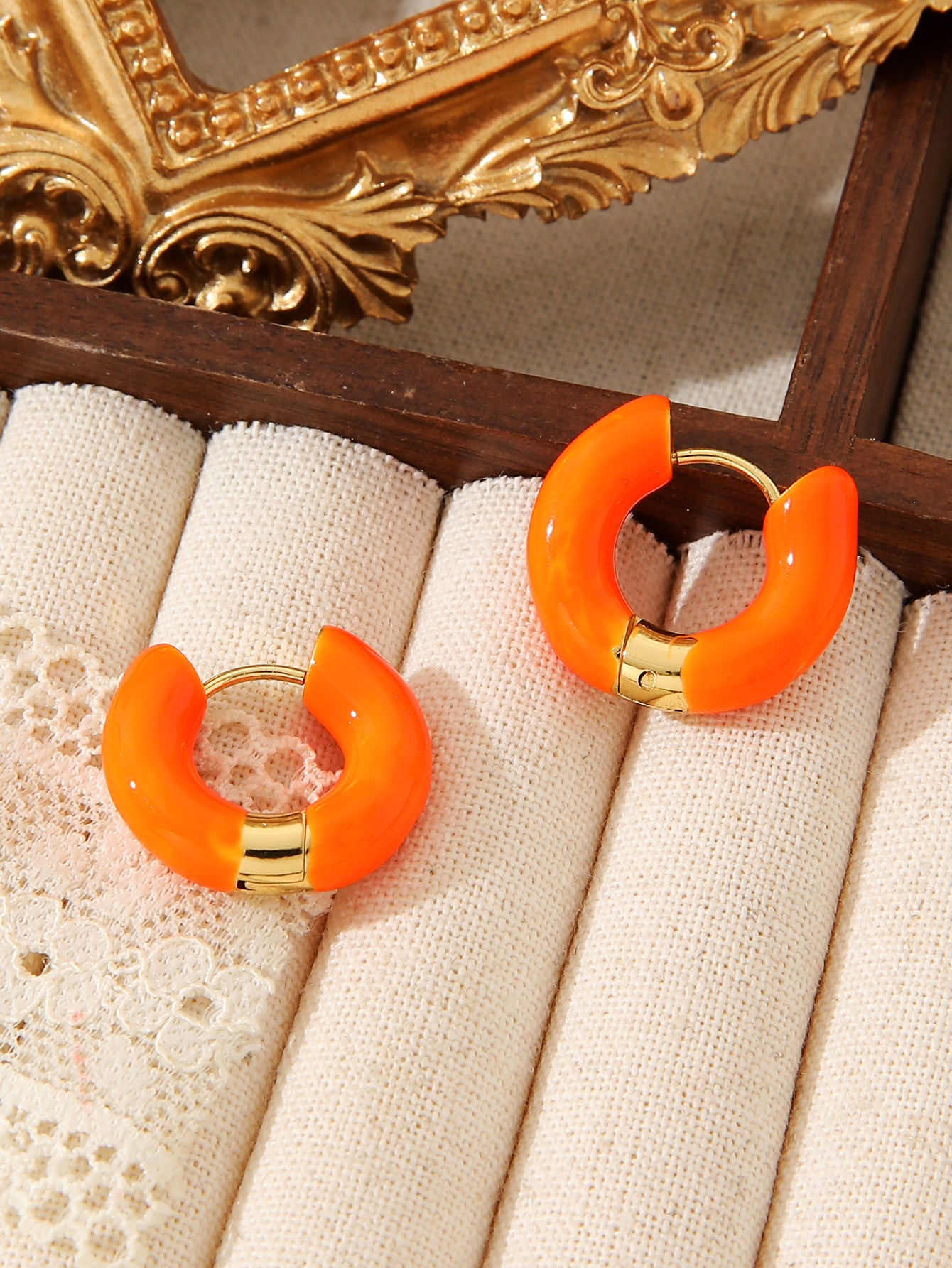 Hot Selling Multicolor Hoop Stainless Steel Non-Fading Oil Drop Earrings