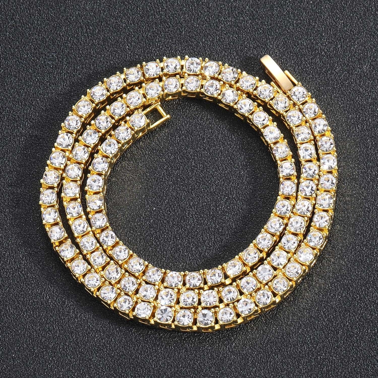Personalized and fashionable tennis chain, Moissanite versatile high-end tennis necklace