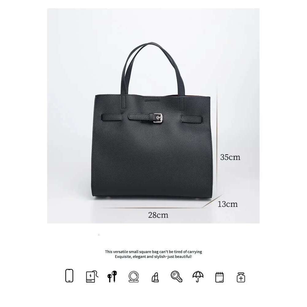 Genuine Handbag 2025 New Soft Leather High-End Feeling Top Layer Cowhide Large Capacity Commuting Shoulder Crossbody Bag