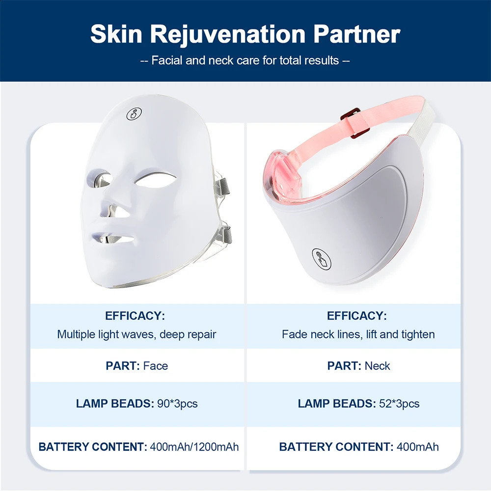 Foreverlily LED Neck Beauty Machine Skin Rejuvenation Massager 250523