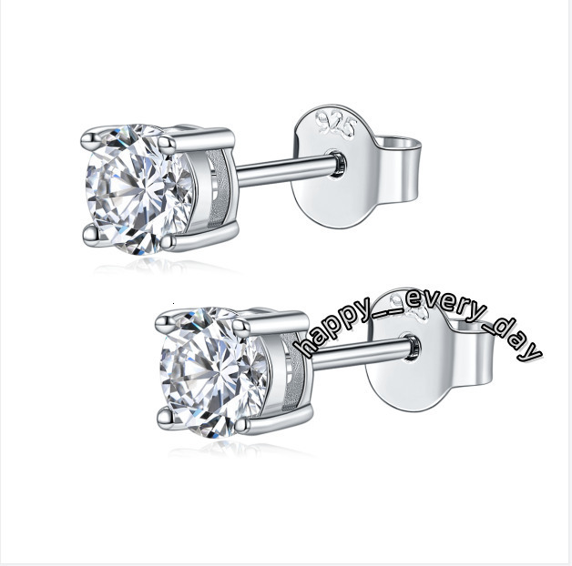 0.5CT GRA Moissanite Certificate 925 Sterling Silver Fashion Jewelry Moissanite Korean Earrings