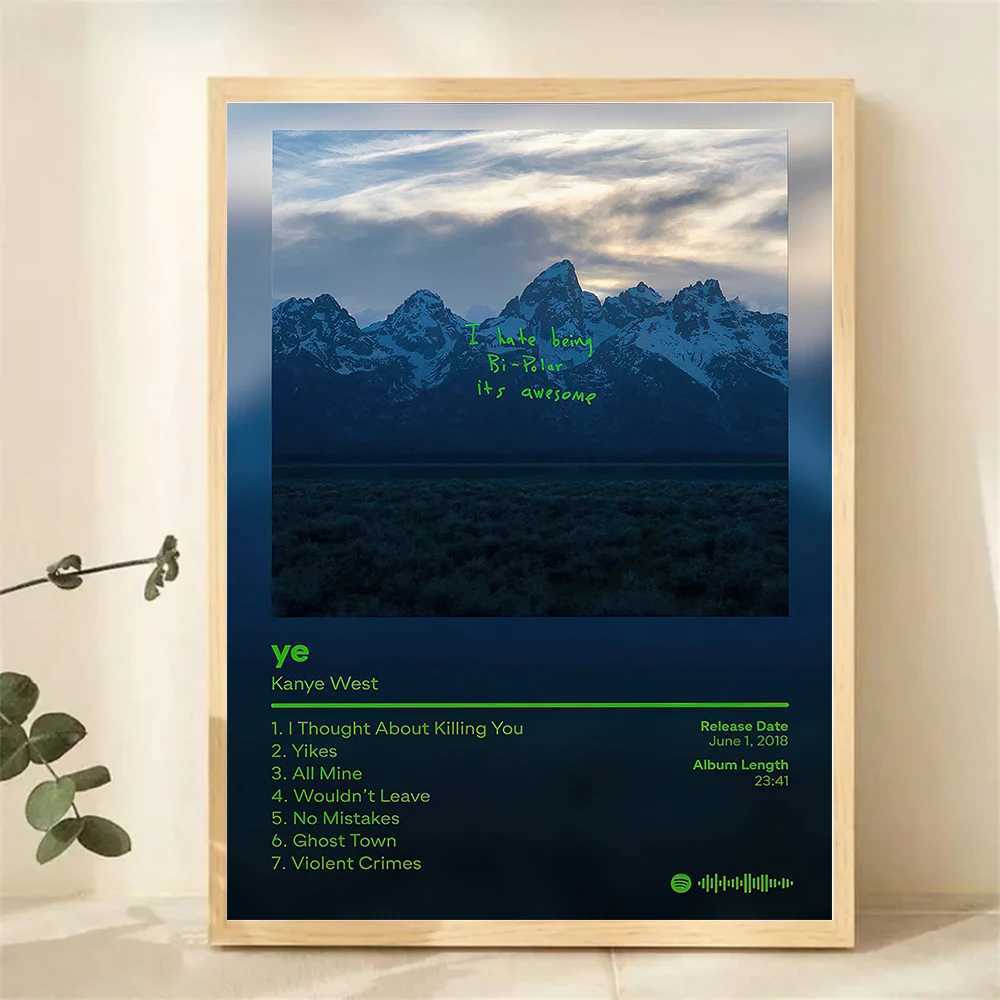 Pop Rapper Music Album Posters Aesthetic Hip Hop Comics Cover Canvas Painting Poster Picture Wall Art Home Decor Prints Mural Y250602