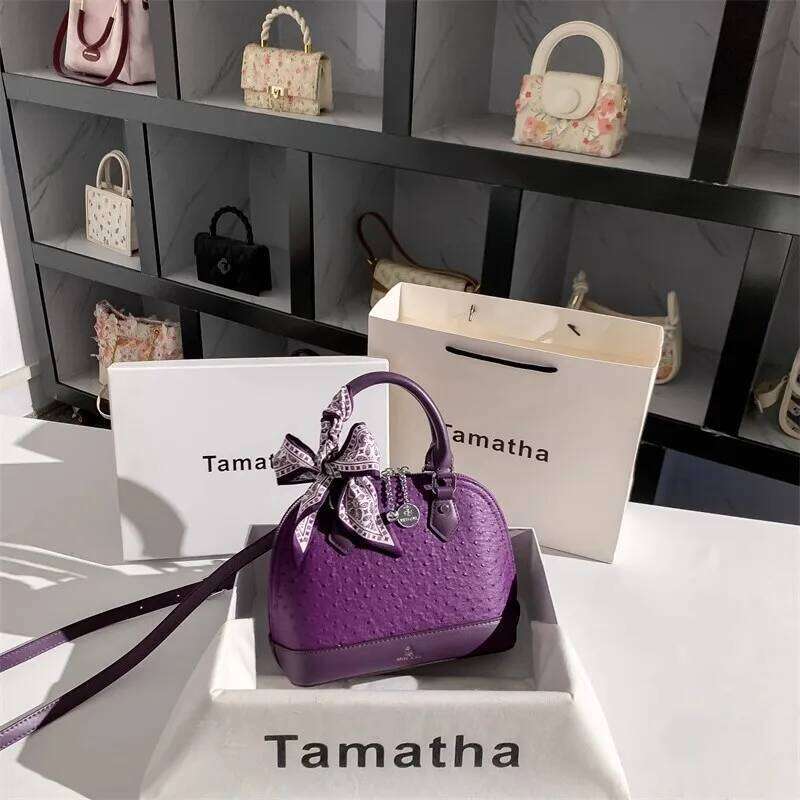 Purple Color Fashion Dots Shell High Quality Women Handbag Textured Shoulder Messenger Lady Purse Female Casual Bag