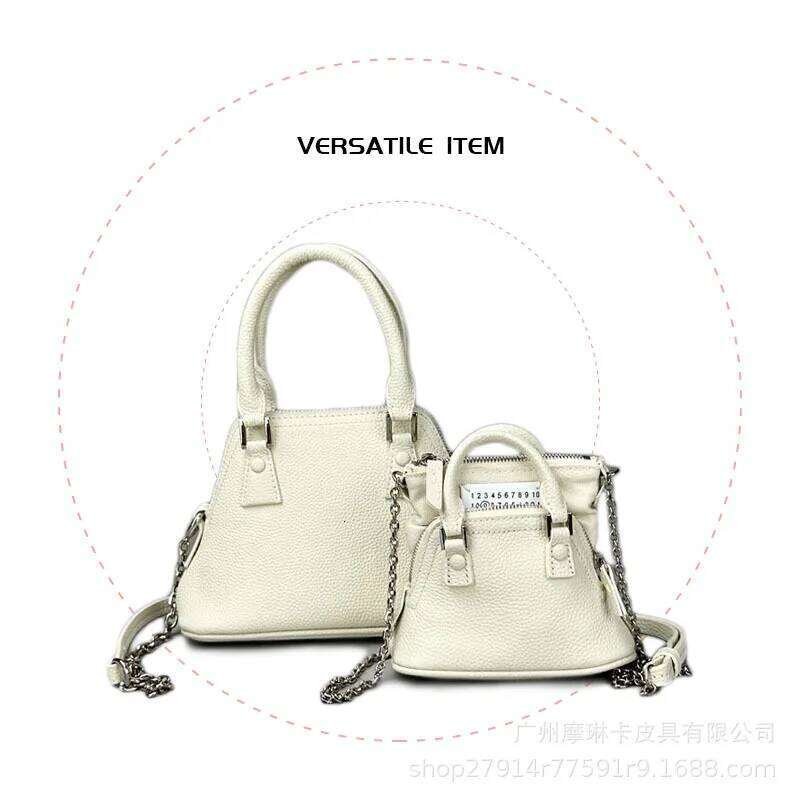 Fashionable Versatile Crossbody Handheld Genuine Leather Shell Factory Direct Sales Chain Mini Bag