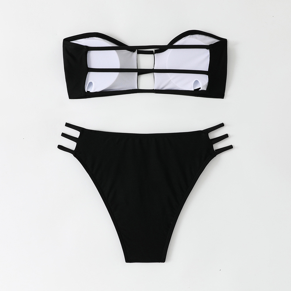 Outdoor Summer Beach Sexy Womenfree Shipping 2025 New Designer Shoes 2025 New Strapless Hollow Sexy Triangle Swimsuit Women's Beach Bikini