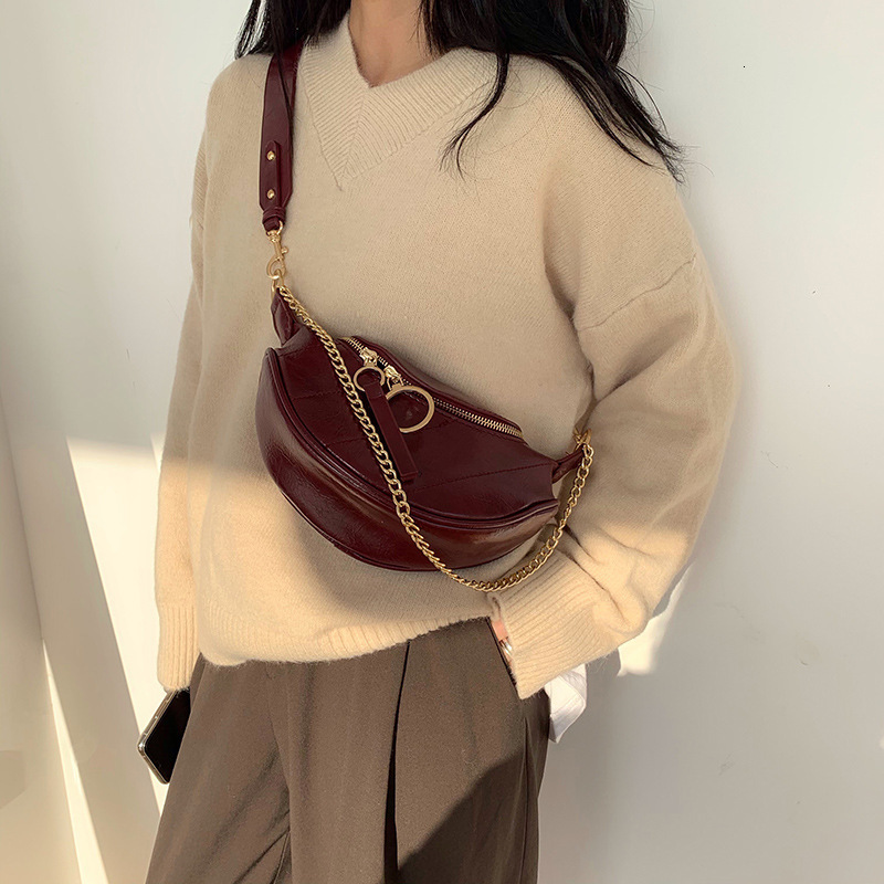 designer 2025 New Trendy Daily Waist Bag for Women Ins Style Chest Bag Single Shoulder Crossbody Fashion Casual Chain Small Bag