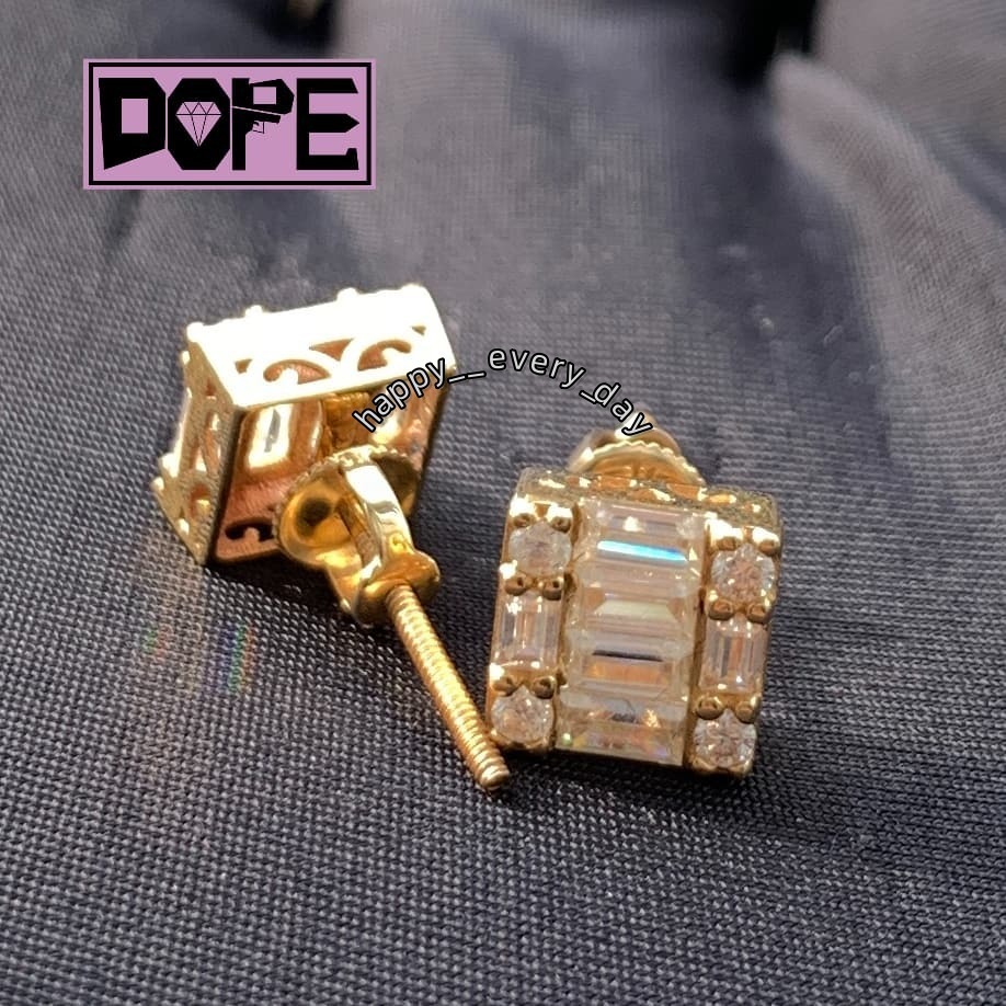 Ready to Ship Fine Jewelry Studs Earrings 925 Sterling Silver D Color VVS Diamond Moissanite Earring