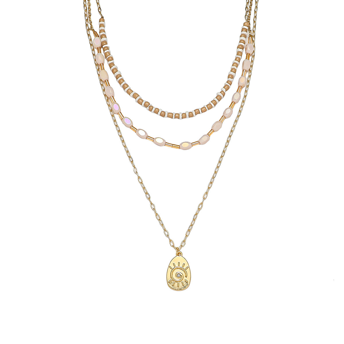 Crystal pearl bead necklace, women's high-end sense, simple collarbone chain