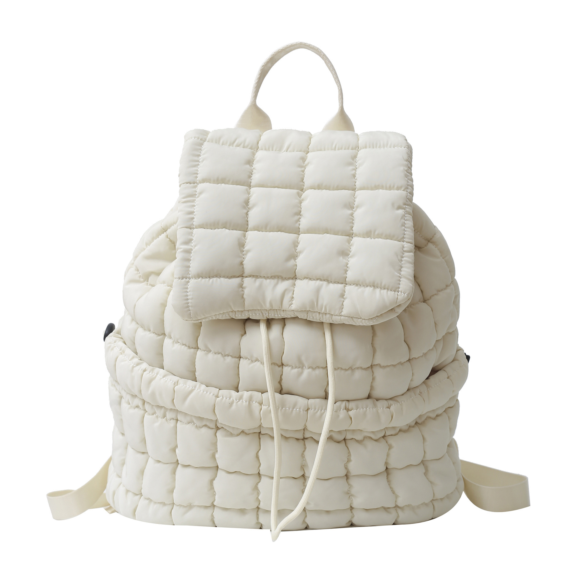 Free Shipping Down Pleated Backpack Women's Bag European And American Cloud Bag New Large Capacity Simple Grid Puff Bag Designer Outdoor Leisure 