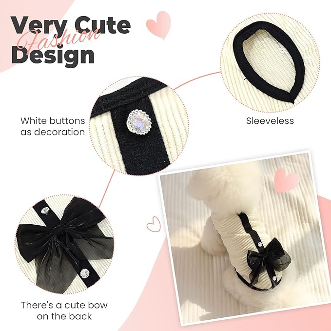 Dog Dress, Pet Dog Princess Bowknot Dress, Luxury Lace Dogs Dresses for Small Cats Girl Spring Summer Puppy Clothes, Small Medium Dog Party, Birthday 