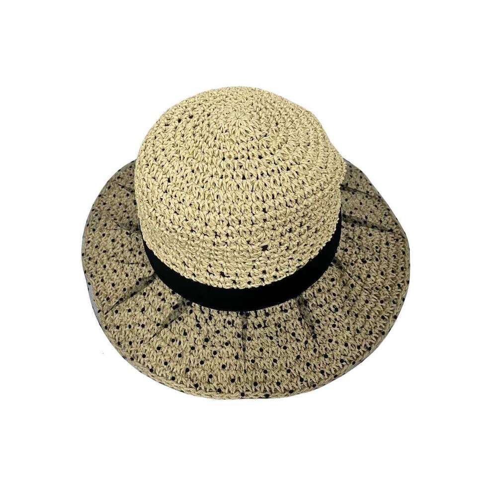 New Arrival Boho Braided Large Brim Women Small Incense Net Gauze Straw Travel Beach Foldable Sun Hat