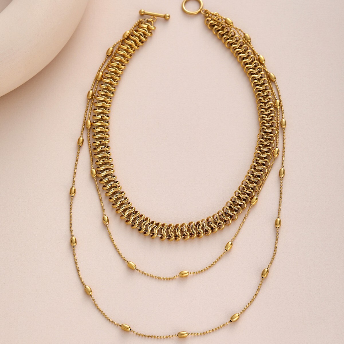 New Style Personality Fashion Simple Alloy Multi-layer Sweater Chain Necklace for Women